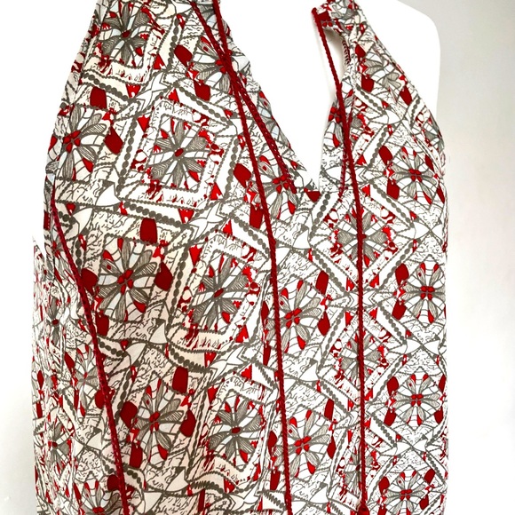 Red, grey and cream top - Picture 4 of 8